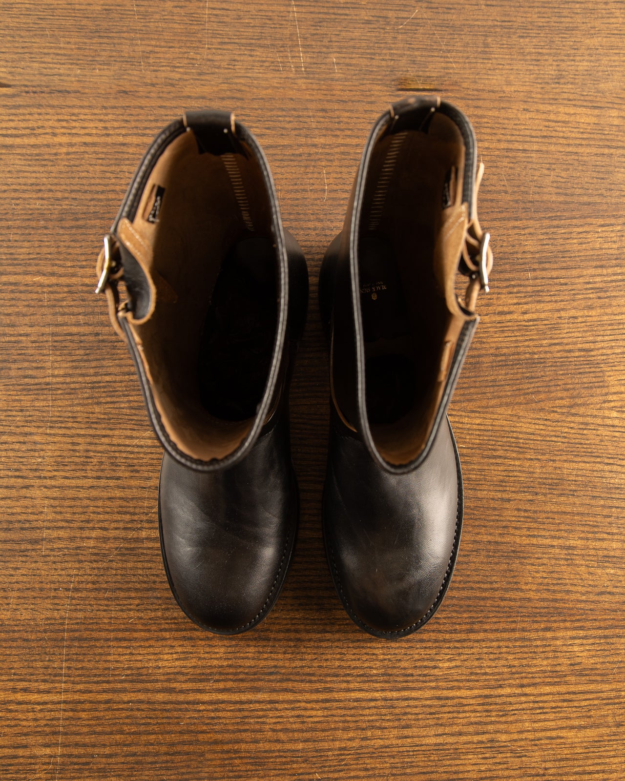 Black Sign BS 11" Aviator Boots w/ Separate Biltrite Rubber - Black - Standard & Strange