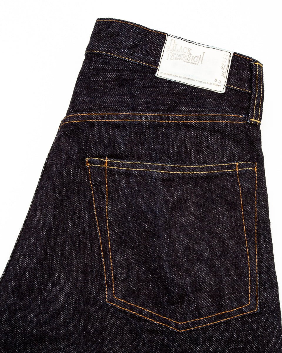 Black Sign BS Denim Pants Wide Straight - 14oz Indigo - Standard & Strange