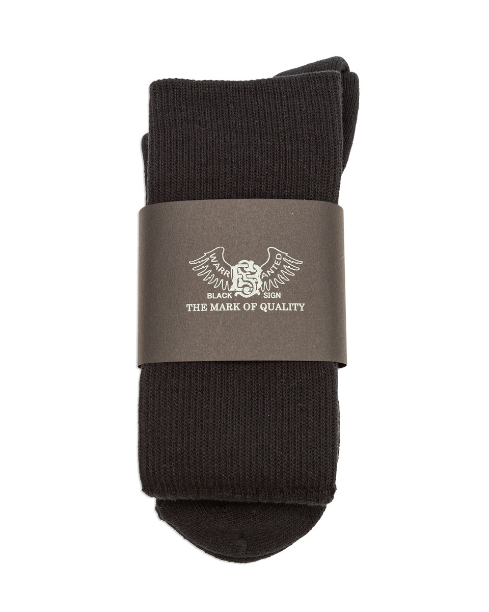 Black Sign BS Fit Boot Socks - Midnight Black - Standard & Strange
