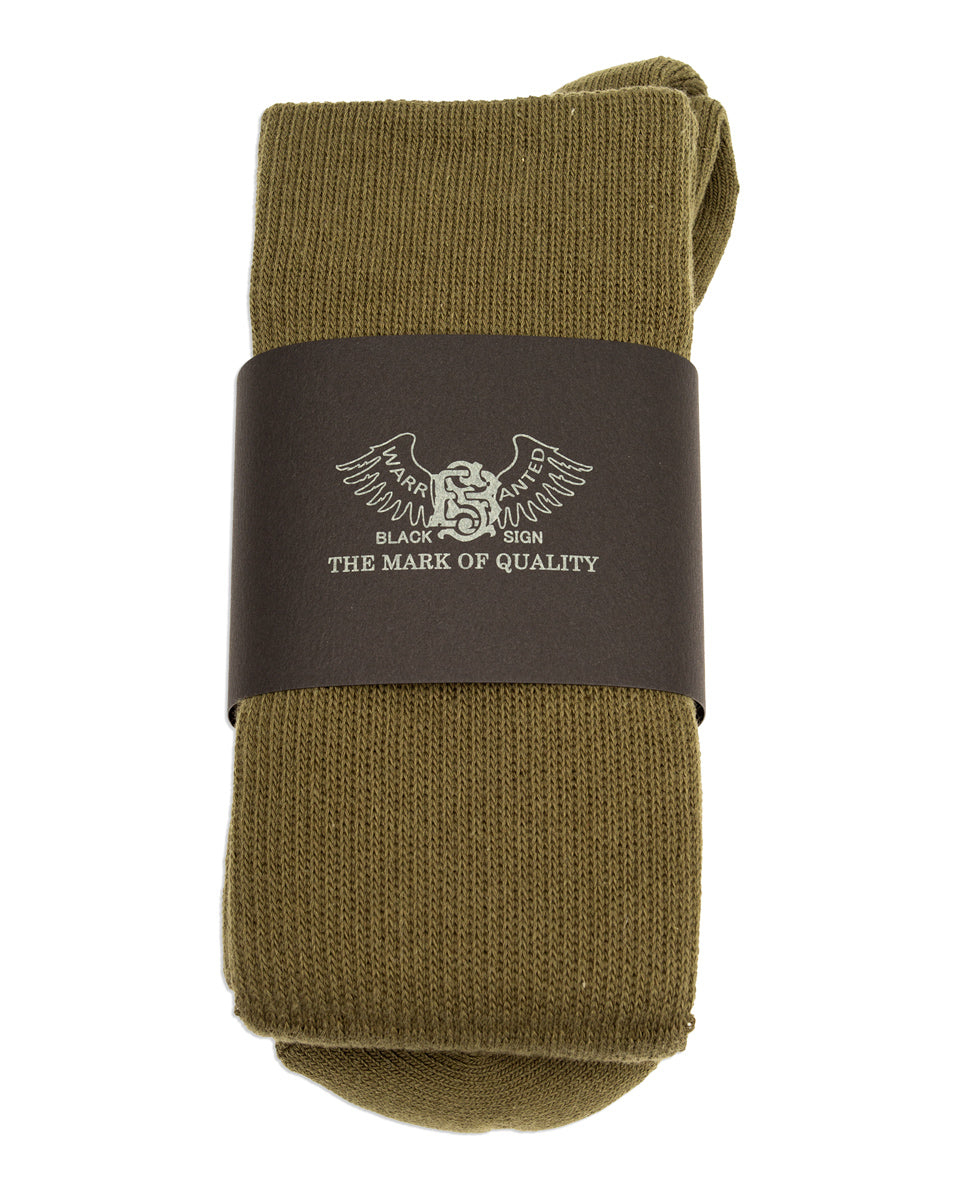 Black Sign BS Fit Boot Socks - Olive Drab - Standard & Strange