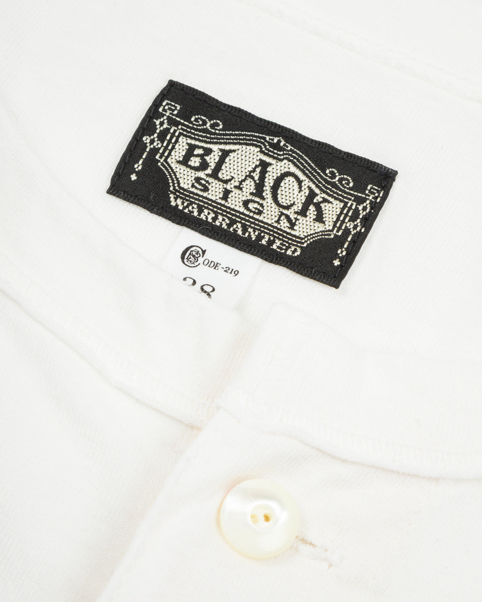 Black Sign BS Short Sleeve Amish Underwear - Salt White - Standard & Strange