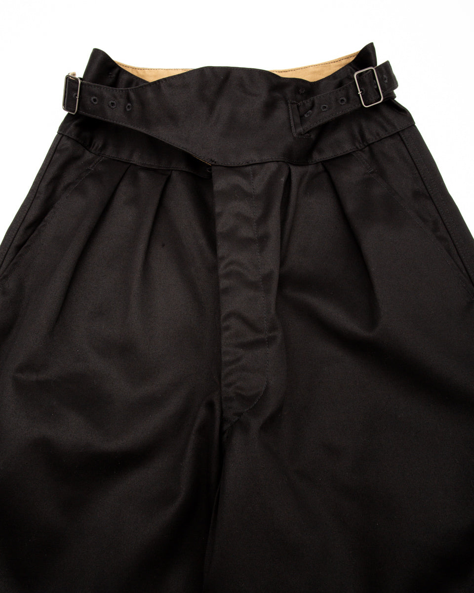 Black Sign Black Chino Wide Gurkha Pants - Midnight Black - Standard & Strange