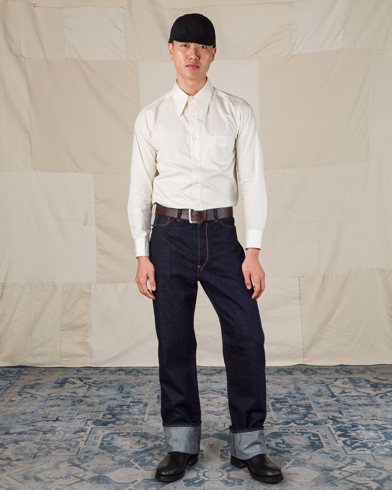 Black Sign Broadway Dress Shirt - Light Ivory - Standard & Strange