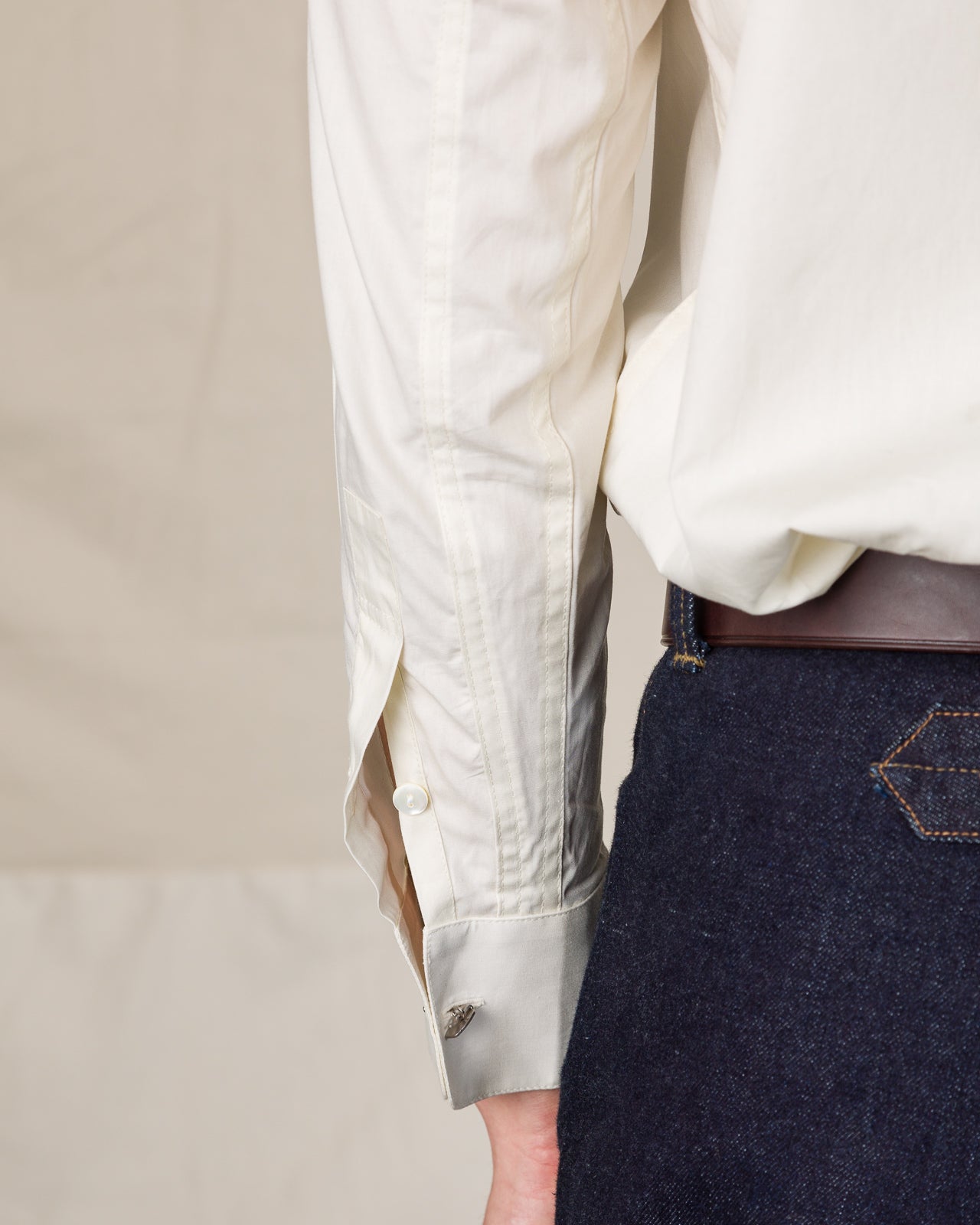 Black Sign Broadway Dress Shirt - Light Ivory - Standard & Strange