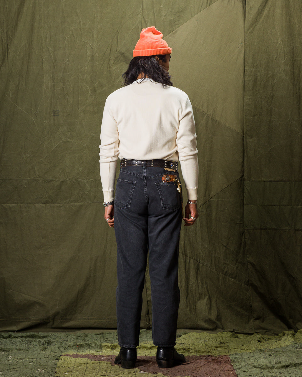 Black Sign Heavyweight 1920s Amish Henley - Beige - Standard & Strange