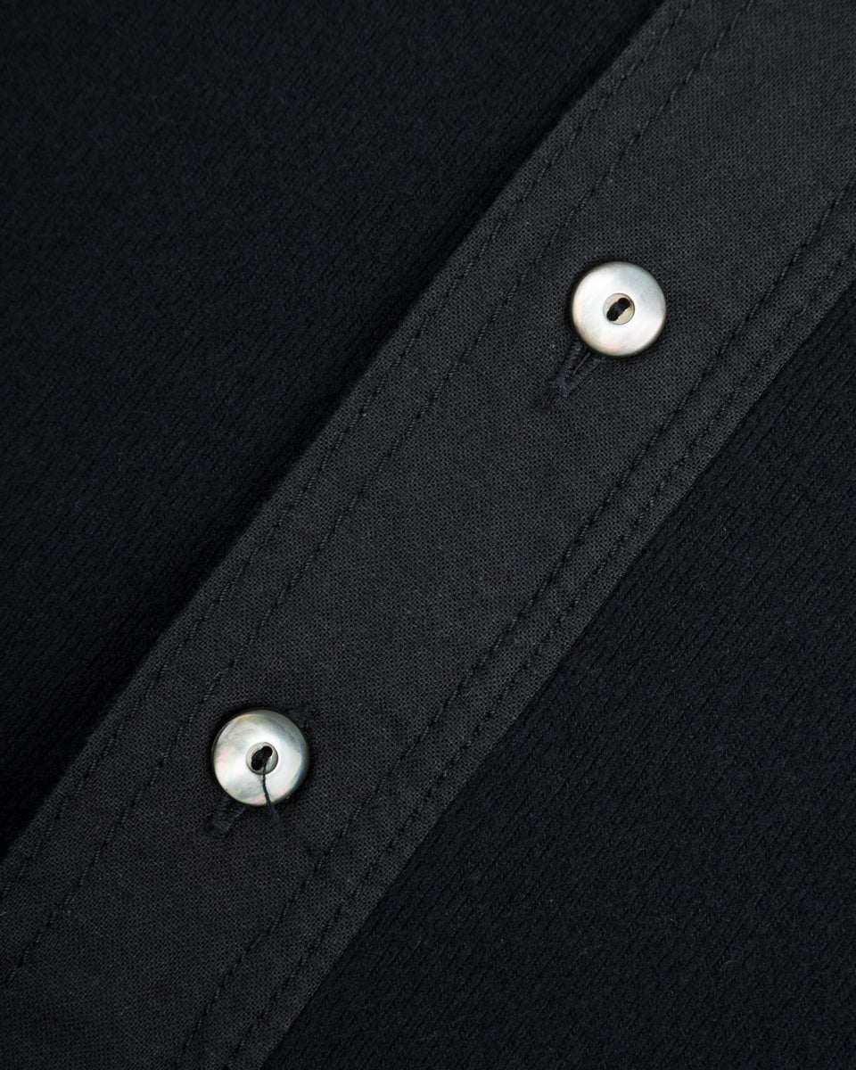 Black Sign Heavyweight 1920s Amish Henley - Black - Standard & Strange