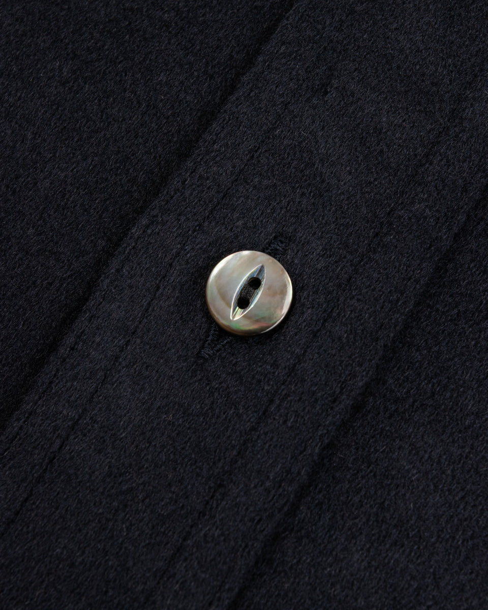 Black Sign Italian Cashmere Open Pocket Work Shirt - Royal Navy - Standard & Strange