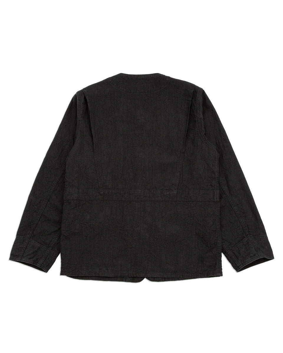 Black Sign Linen Canvas Shooting Jacket - Midnight Black - Standard & Strange
