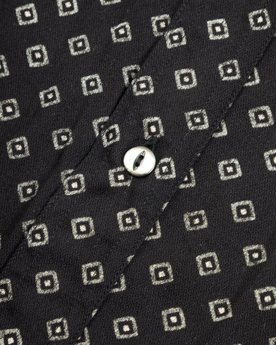 Black Sign Micro HBT Dobby Open Pocket Work Shirt - Midnight Black - Standard & Strange