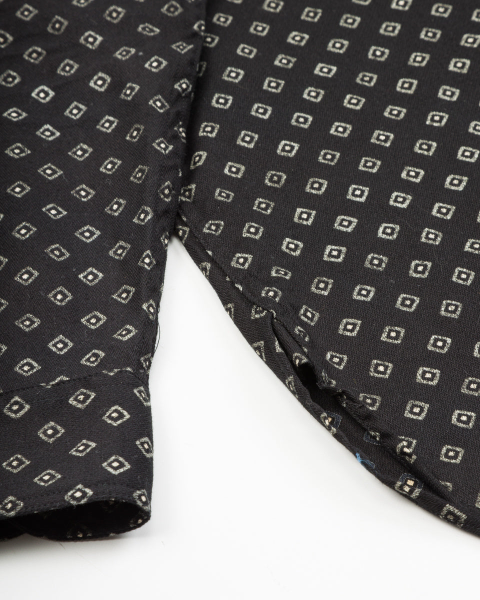 Black Sign Micro HBT Dobby Open Pocket Work Shirt - Midnight Black - Standard & Strange