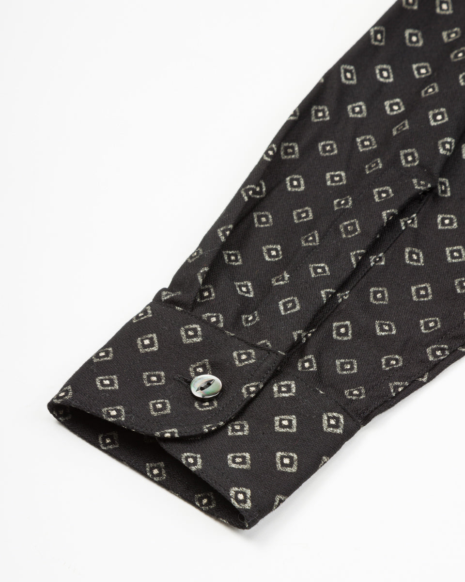 Black Sign Micro HBT Dobby Open Pocket Work Shirt - Midnight Black - Standard & Strange