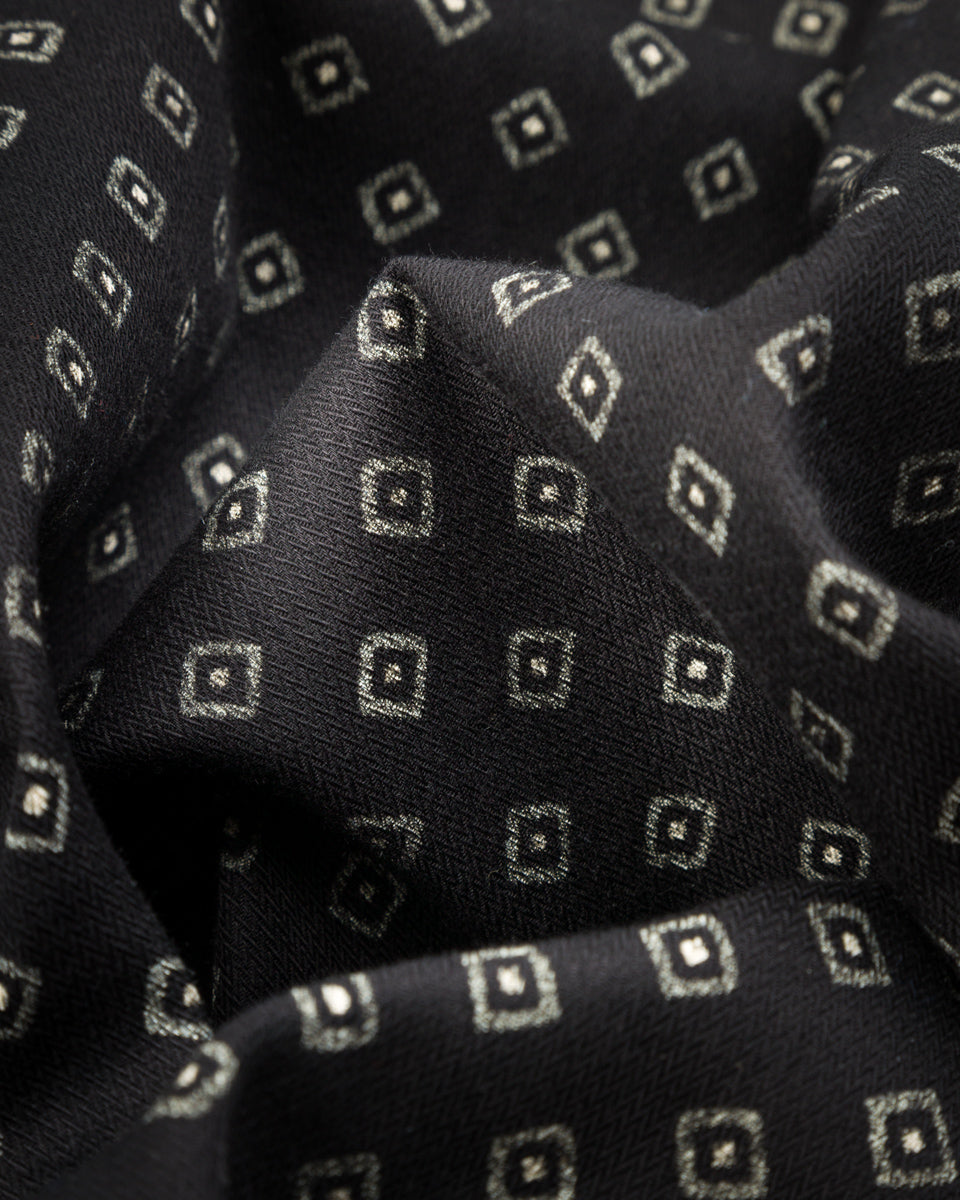 Black Sign Micro HBT Dobby Open Pocket Work Shirt - Midnight Black - Standard & Strange