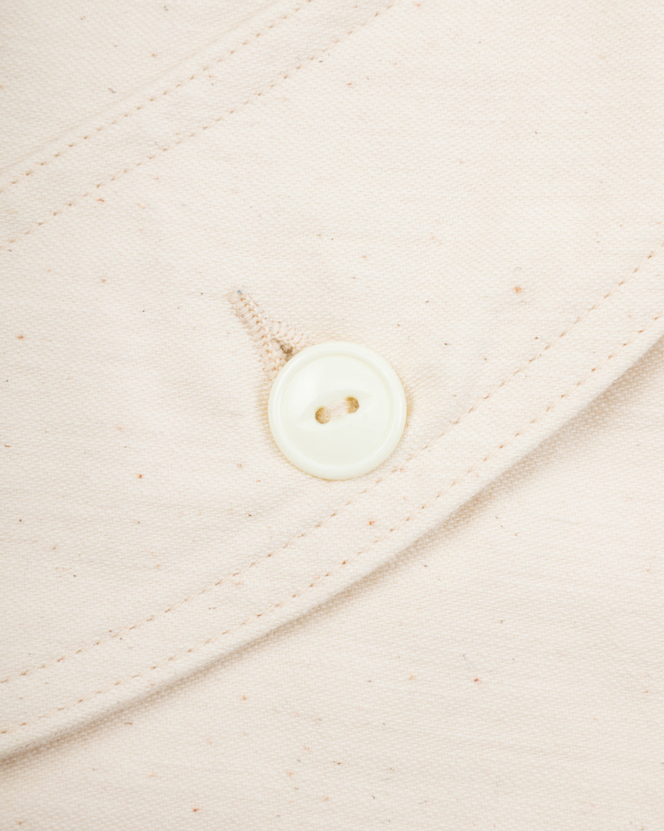 Black Sign Military Back Satin Hooded Deck Shirt - Sand White - Standard & Strange