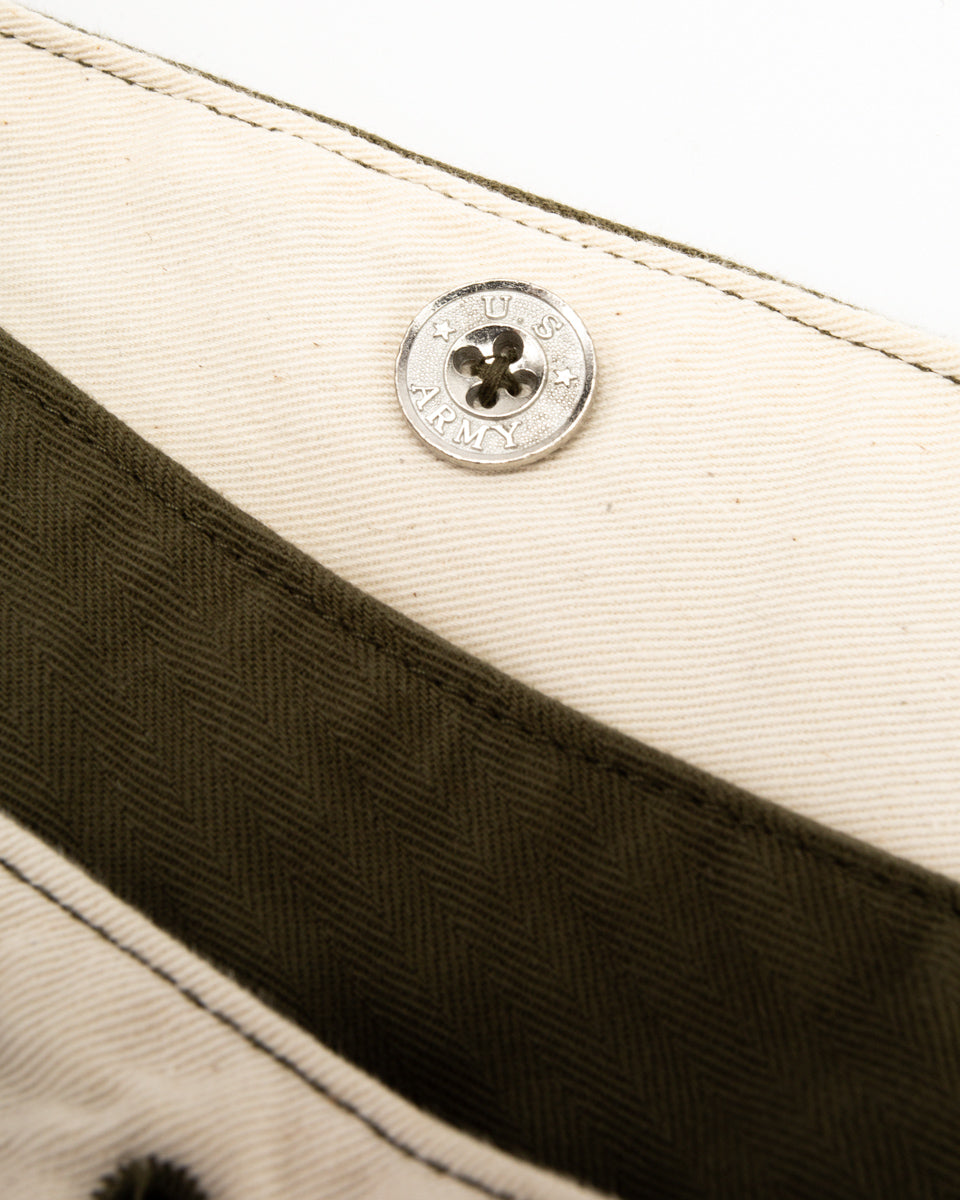 Black Sign Military Herringbone Wide Gurkha Pants - Soldier Green - Standard & Strange