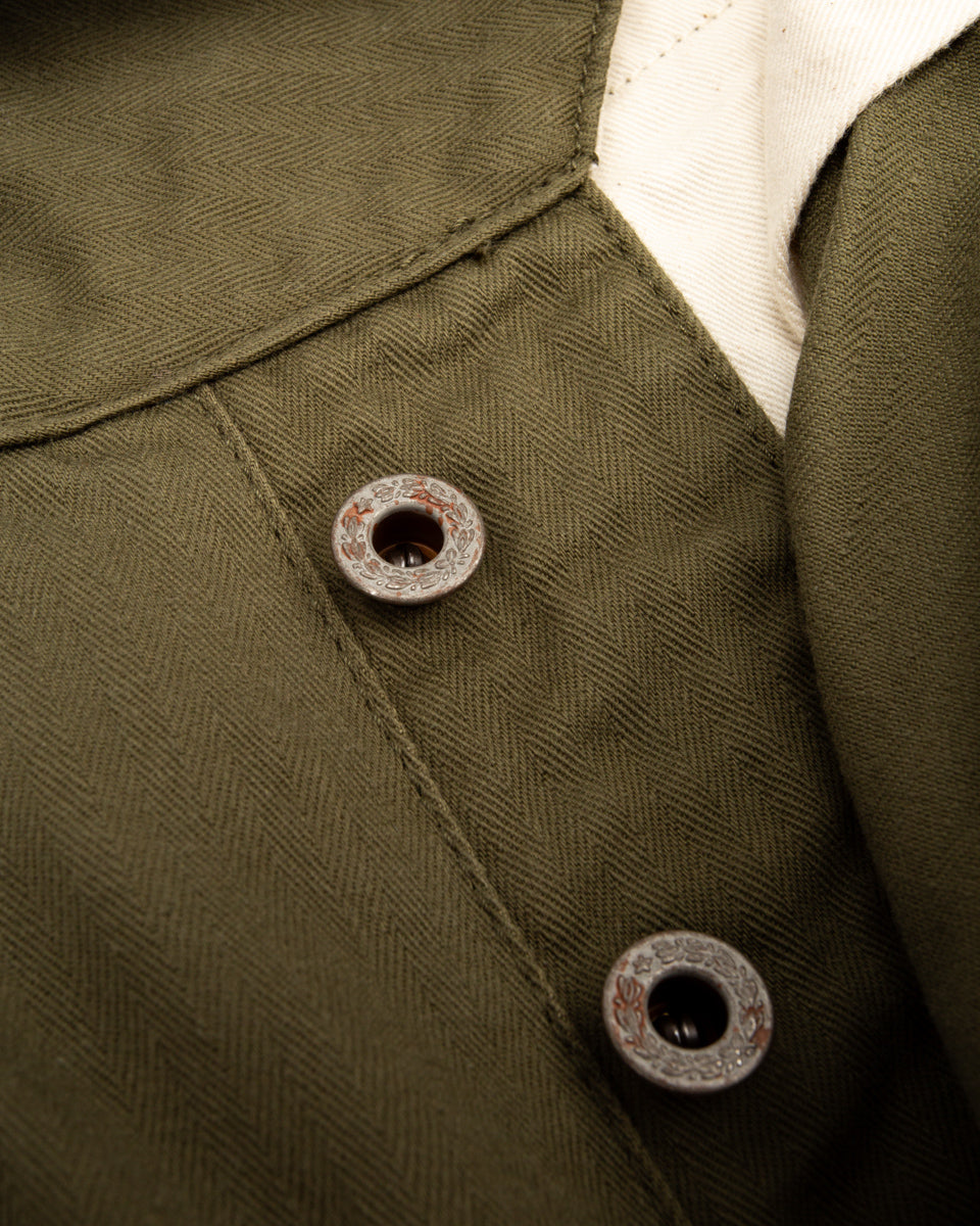 Black Sign Military Herringbone Wide Gurkha Pants - Soldier Green - Standard & Strange