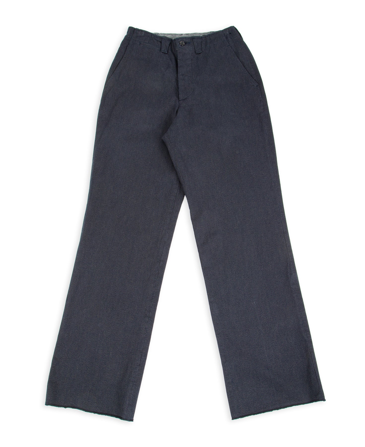 Black Sign Mock Twist Yarn Officer Trousers - Blue Fog - Standard & Strange