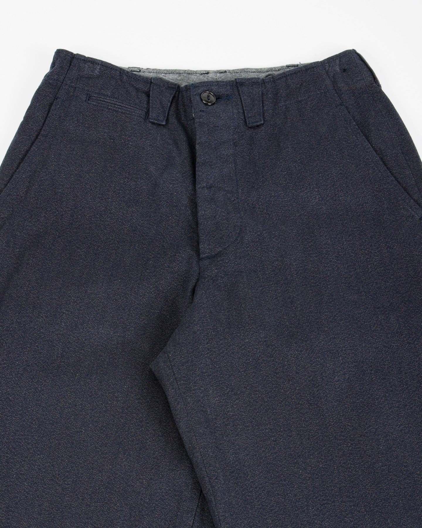 Black Sign Mock Twist Yarn Officer Trousers - Blue Fog - Standard & Strange