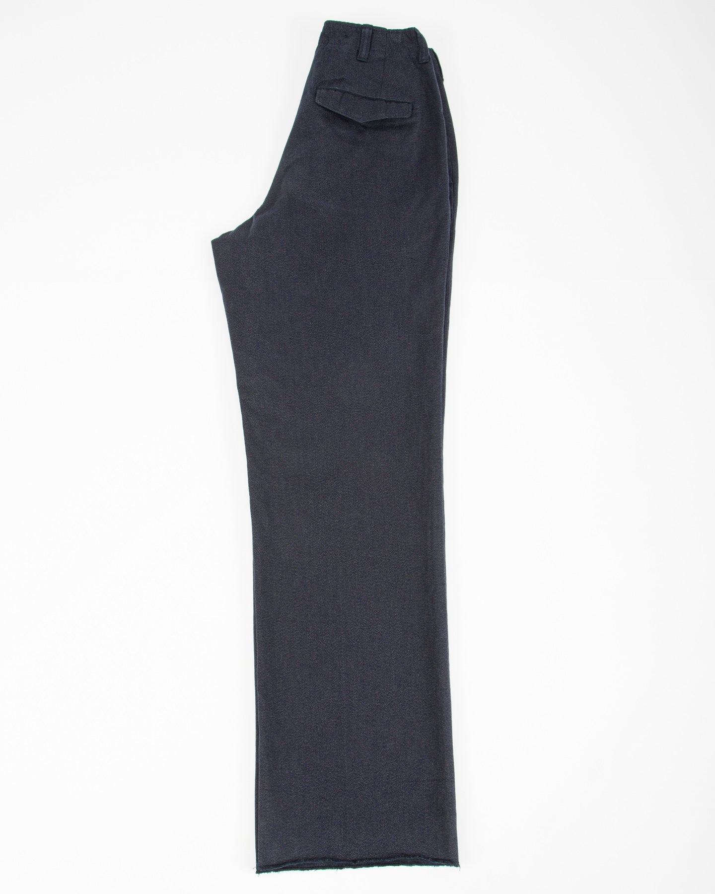 Black Sign Mock Twist Yarn Officer Trousers - Blue Fog - Standard & Strange