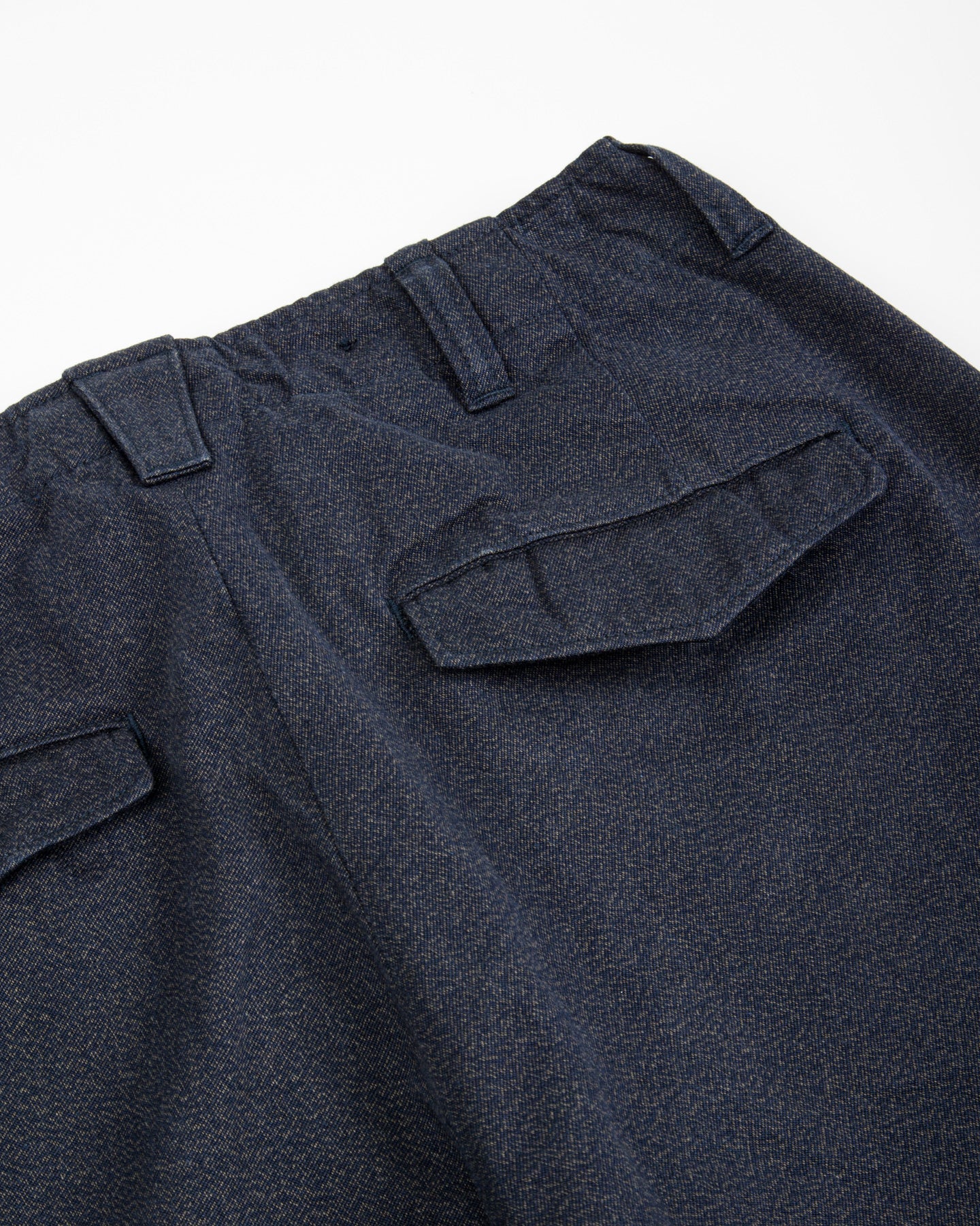Black Sign Mock Twist Yarn Officer Trousers - Blue Fog - Standard & Strange