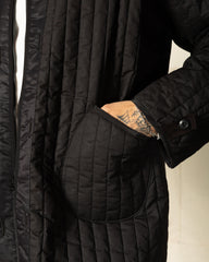 Black Sign Oiled Quilting Liner Jacket - Oiled Black - Standard & Strange