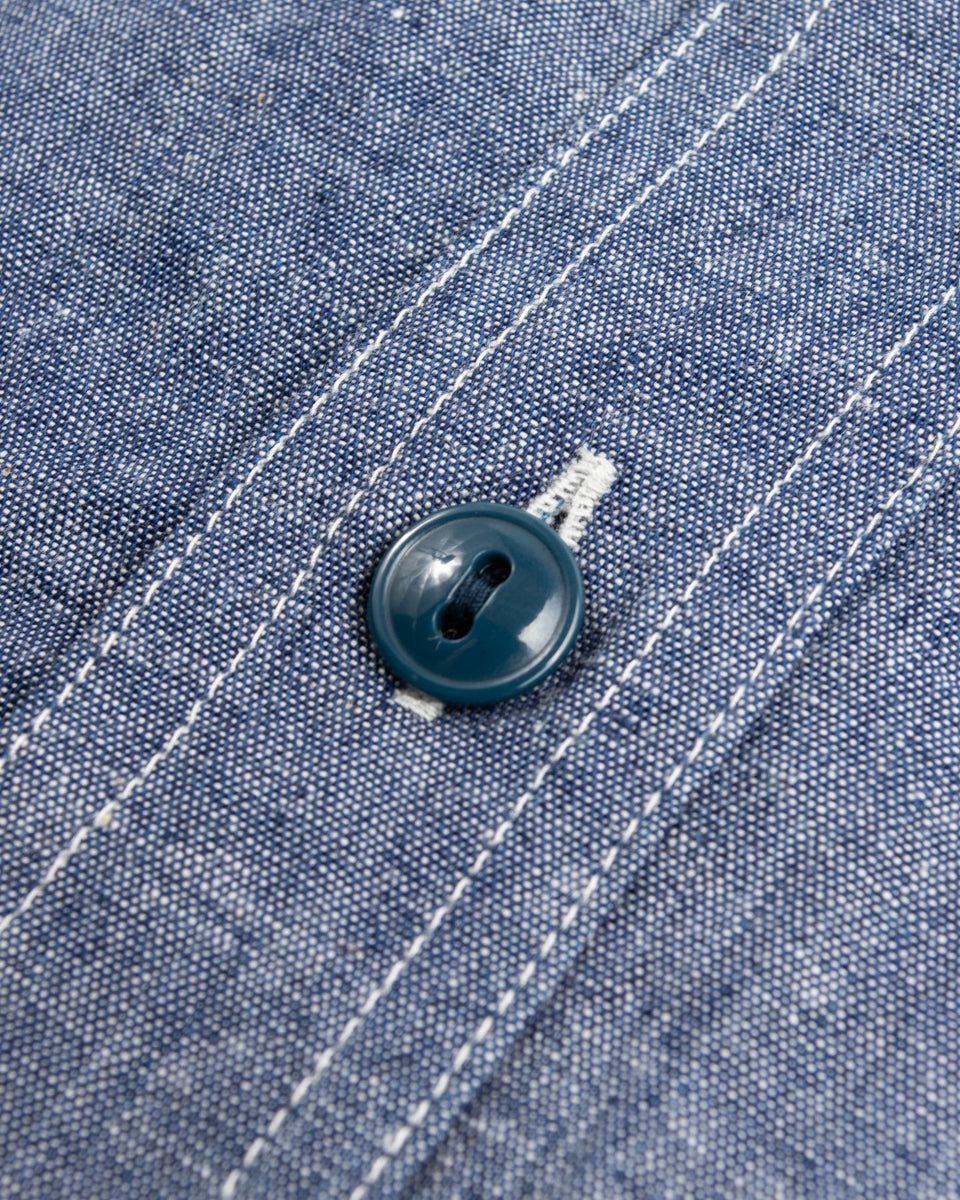 Black Sign Open Pocket Working Chambray Shirt - Light Blue - Standard & Strange