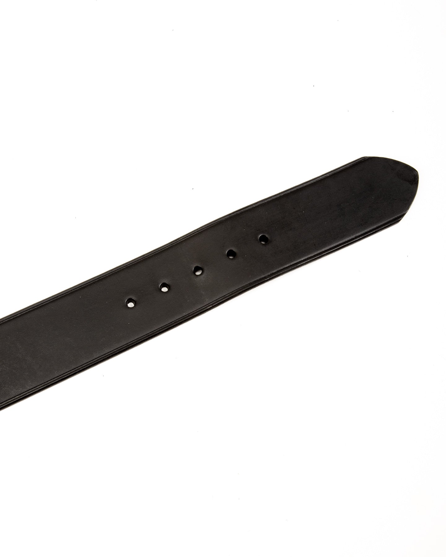 Black Sign Plain Belt with 1950s NOS Buckle - Black - Standard & Strange
