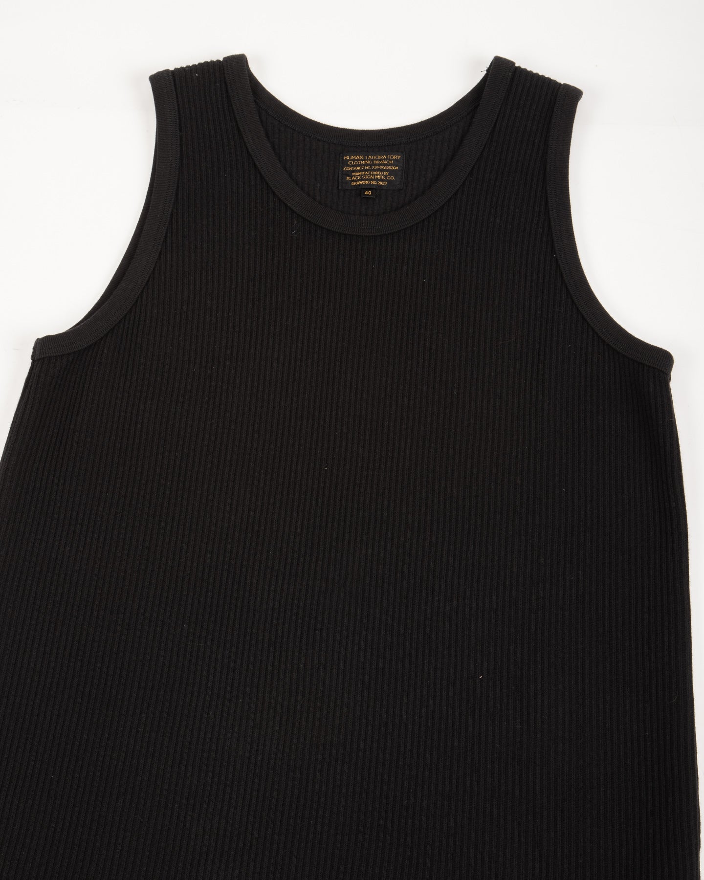 Black Sign Railroad Knit No Sleeve Amish Underwear - Midnight Black - Standard & Strange