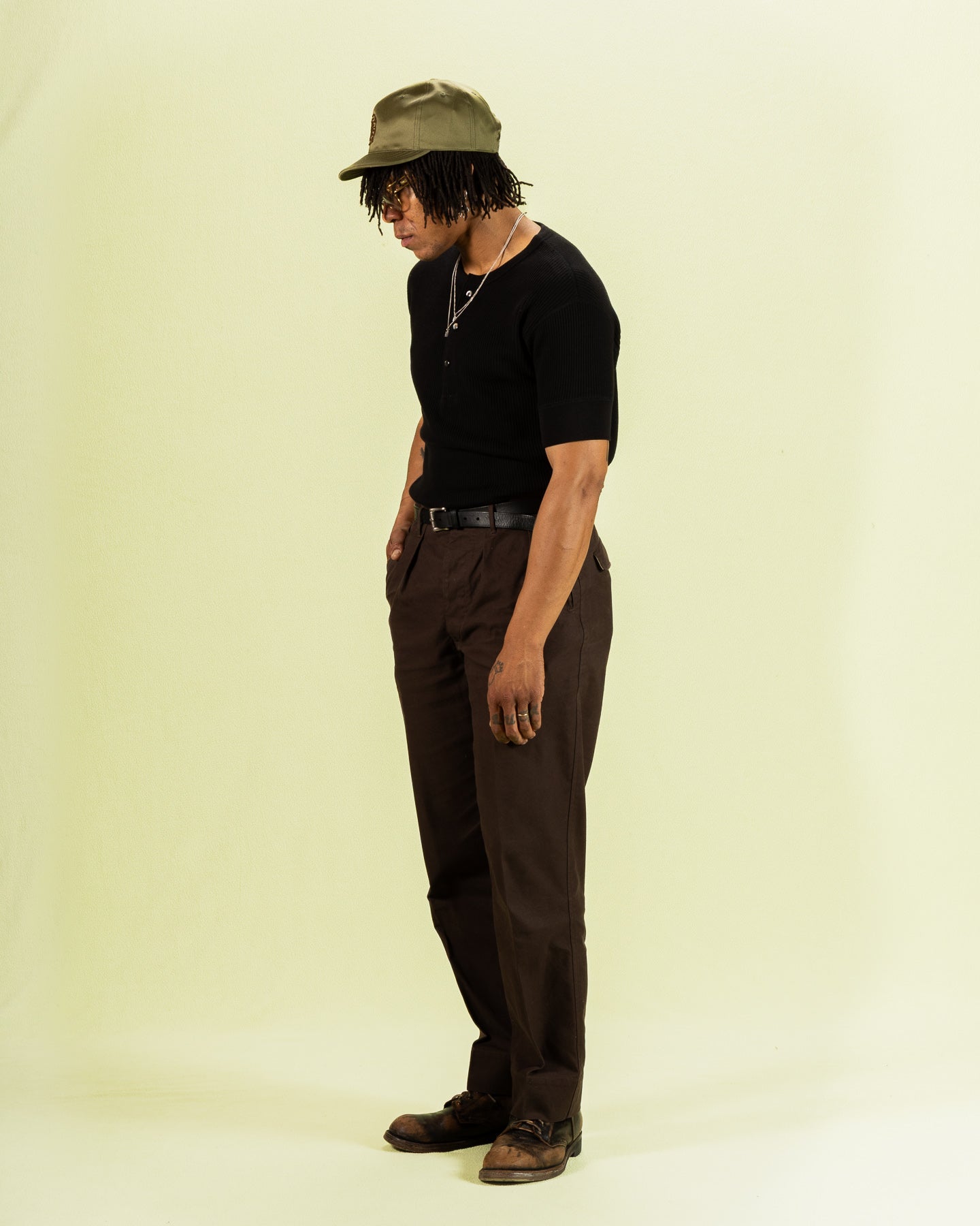Black Sign Railroad Knit S/S Amish Underwear - Midnight Black - Standard & Strange