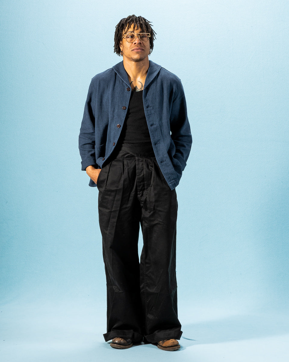 Black Sign Rasp Dobby Utility Jacket - Blue Moon - Standard & Strange