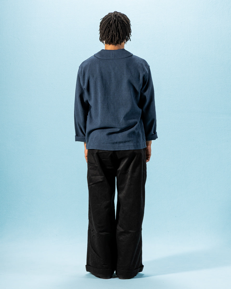 Black Sign Rasp Dobby Utility Jacket - Blue Moon - Standard & Strange