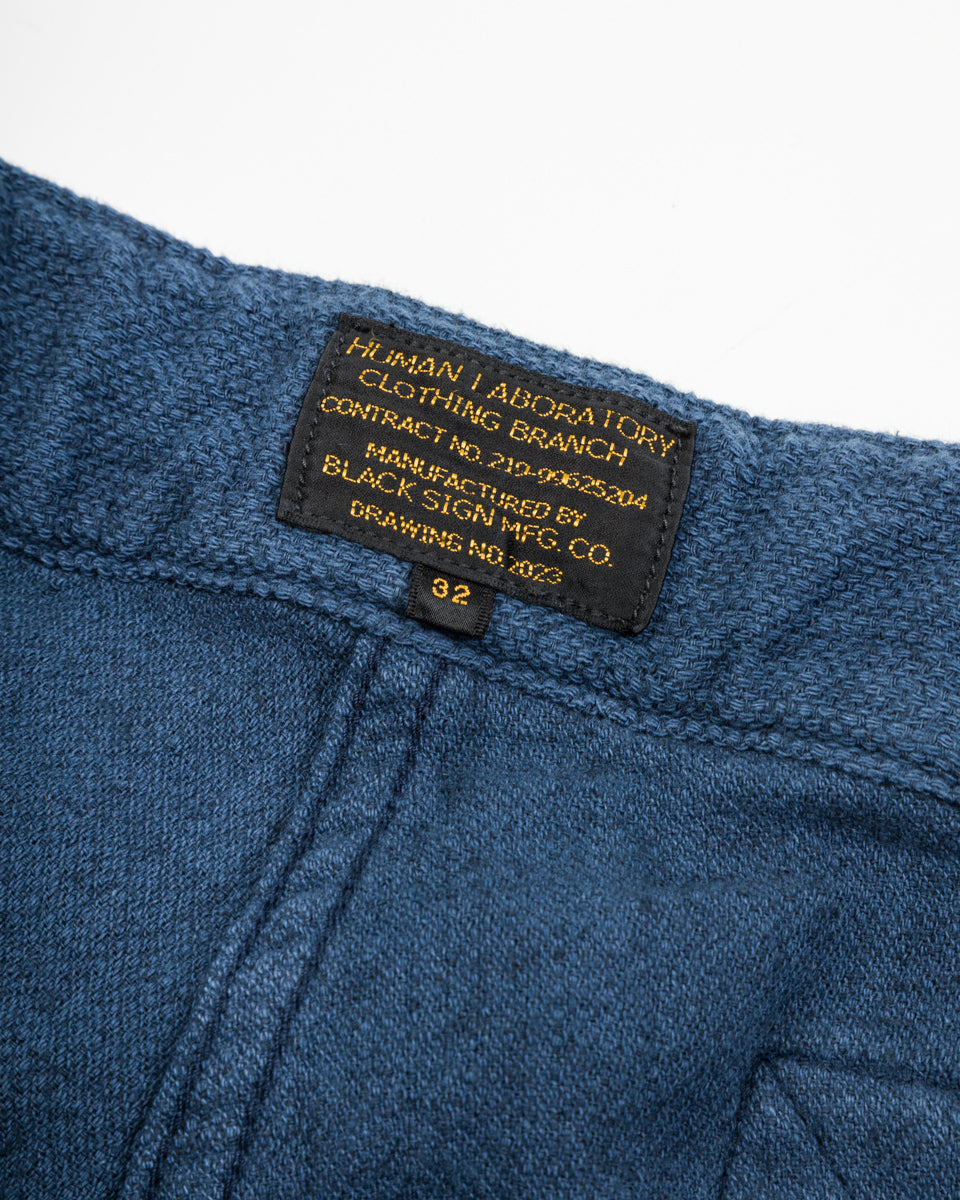 Black Sign Rasp Dobby Utility Trousers - Blue Moon - Standard & Strange