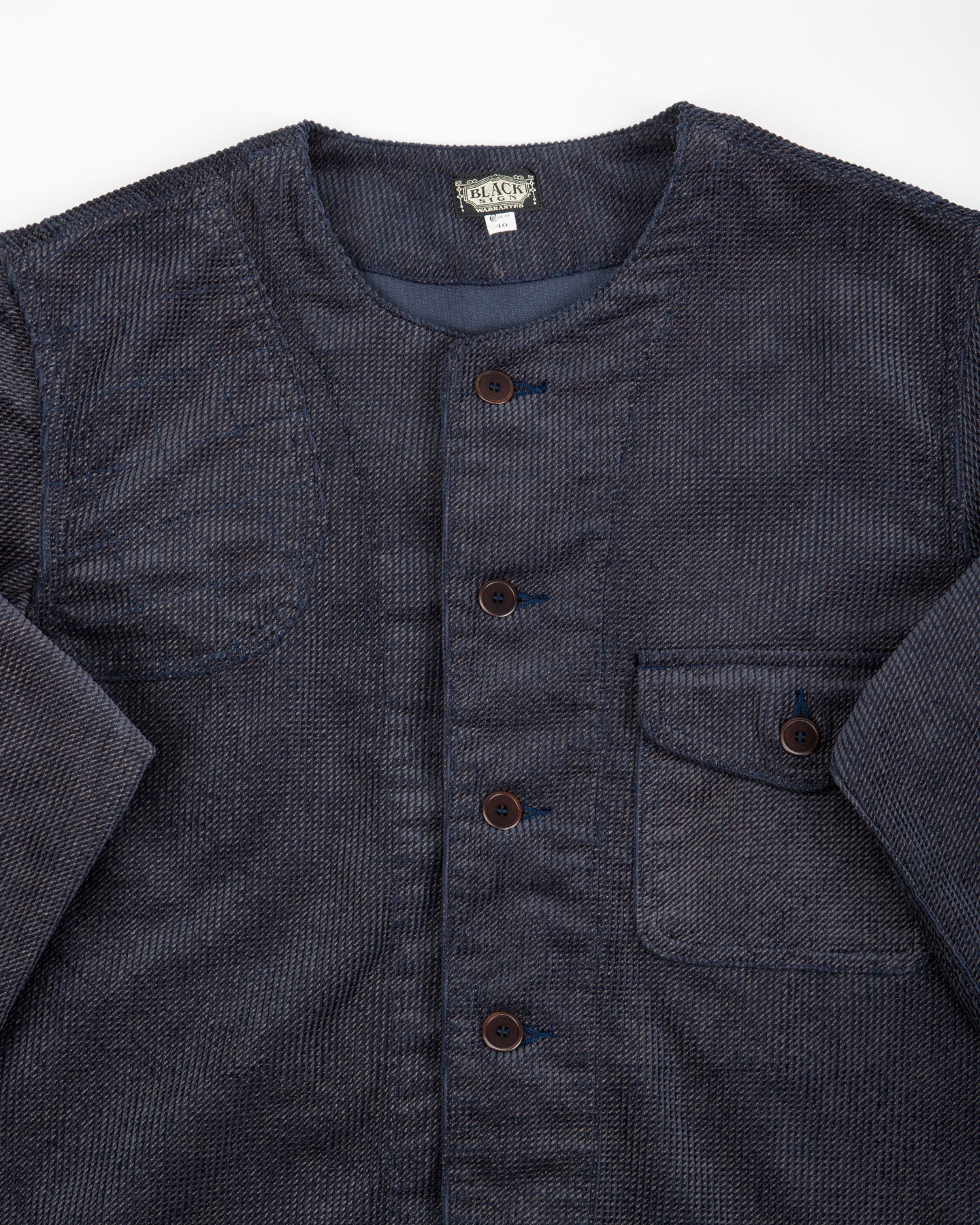 Black Sign Ripple Cord Aim Jacket - Deep Sea Navy - Standard & Strange