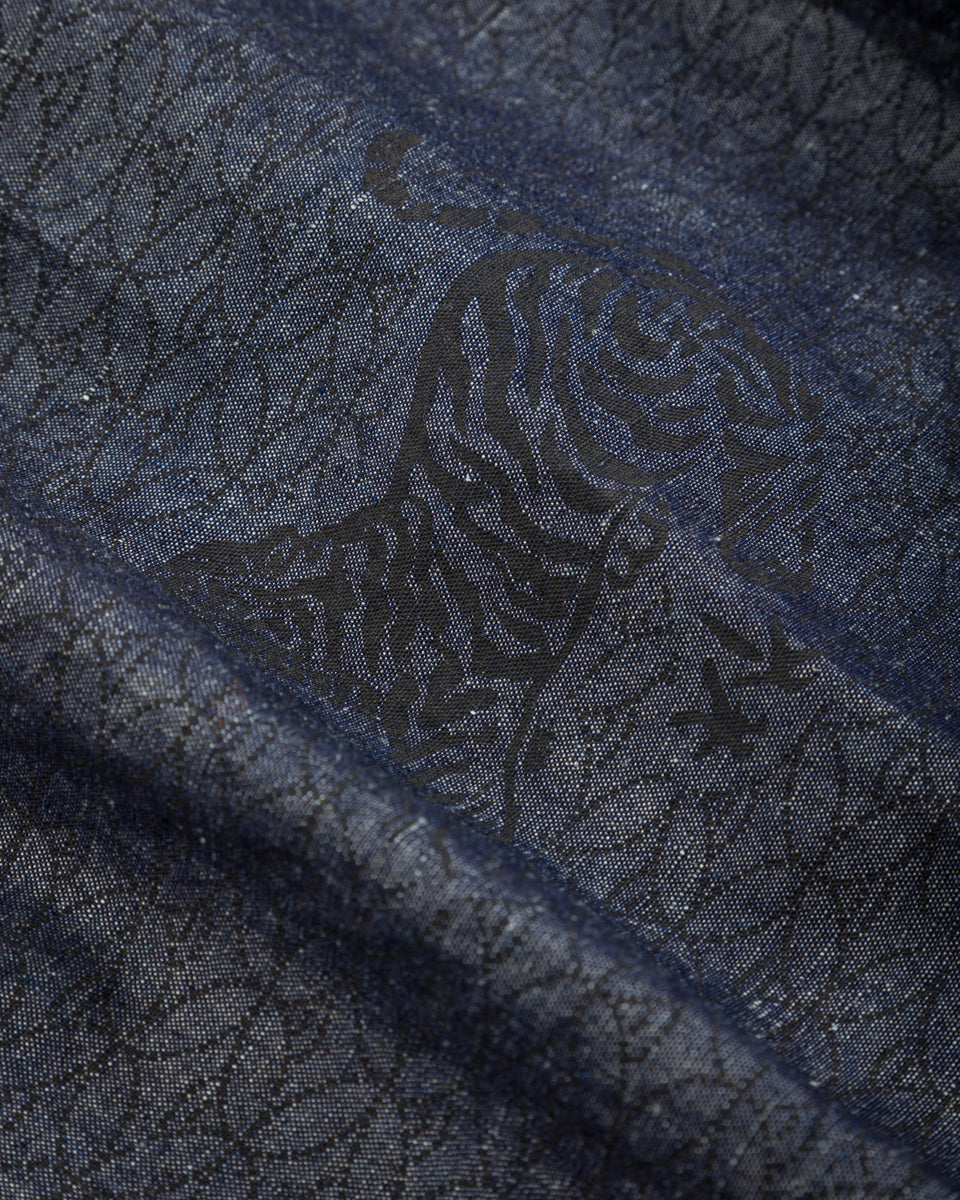 Black Sign "Tiger and Crescent Moon" Pleats Jacket - Deep Indigo - Standard & Strange