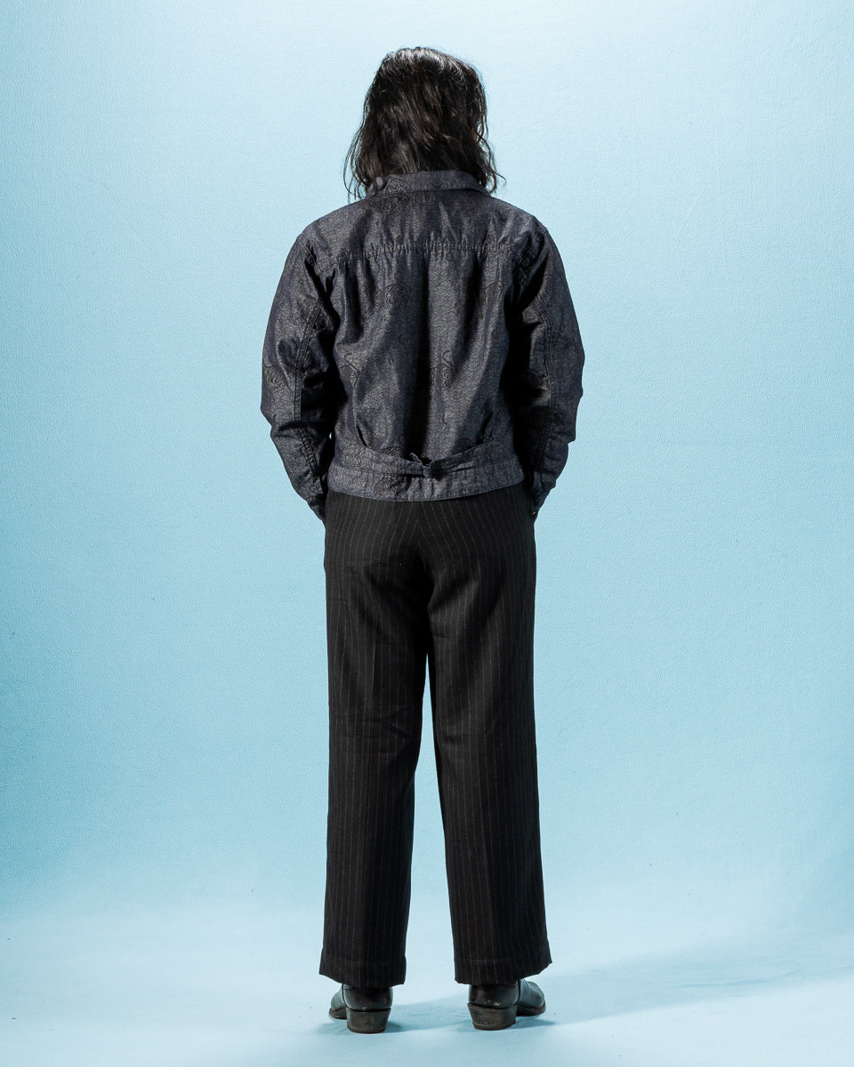 Black Sign "Tiger and Crescent Moon" Pleats Jacket - Deep Indigo - Standard & Strange