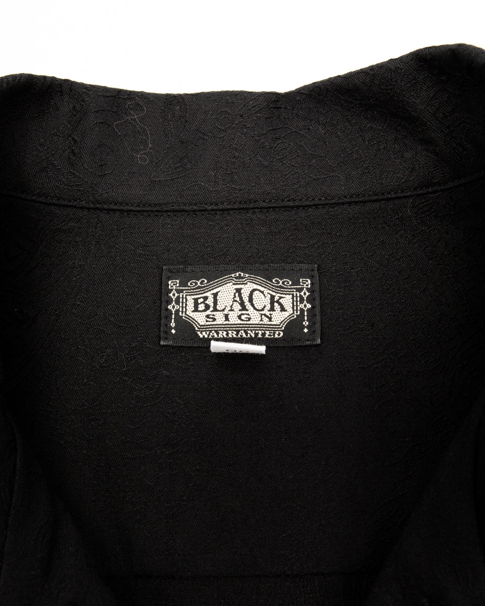 Black Sign “Paisley Jacquard” Cigar Shirt - Midnight Black - Standard & Strange