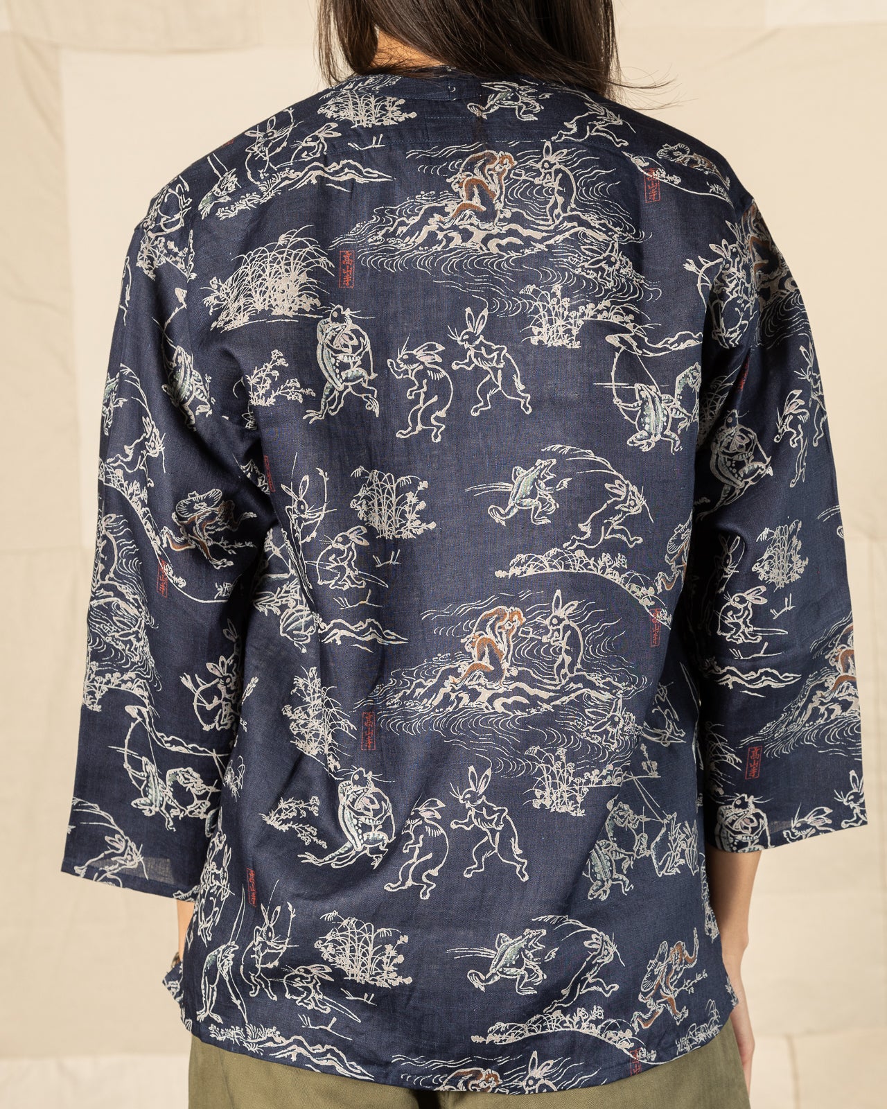 Black Sign “Playing Animal” Full Open Surgeon Shirt - Moonlight Blue - Standard & Strange