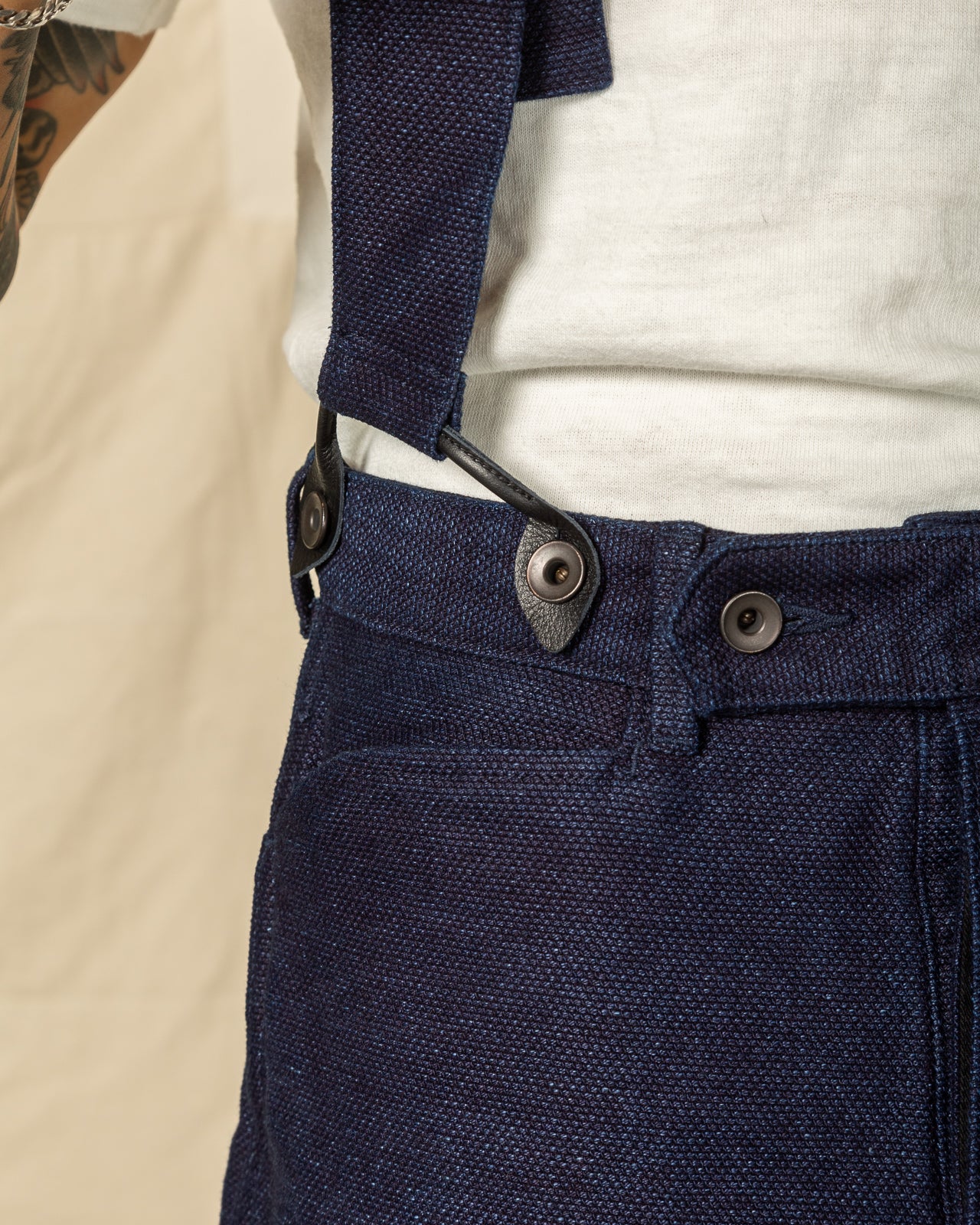 Black Sign "Sashiko" Indigo Miner Waist-Overall - Standard & Strange