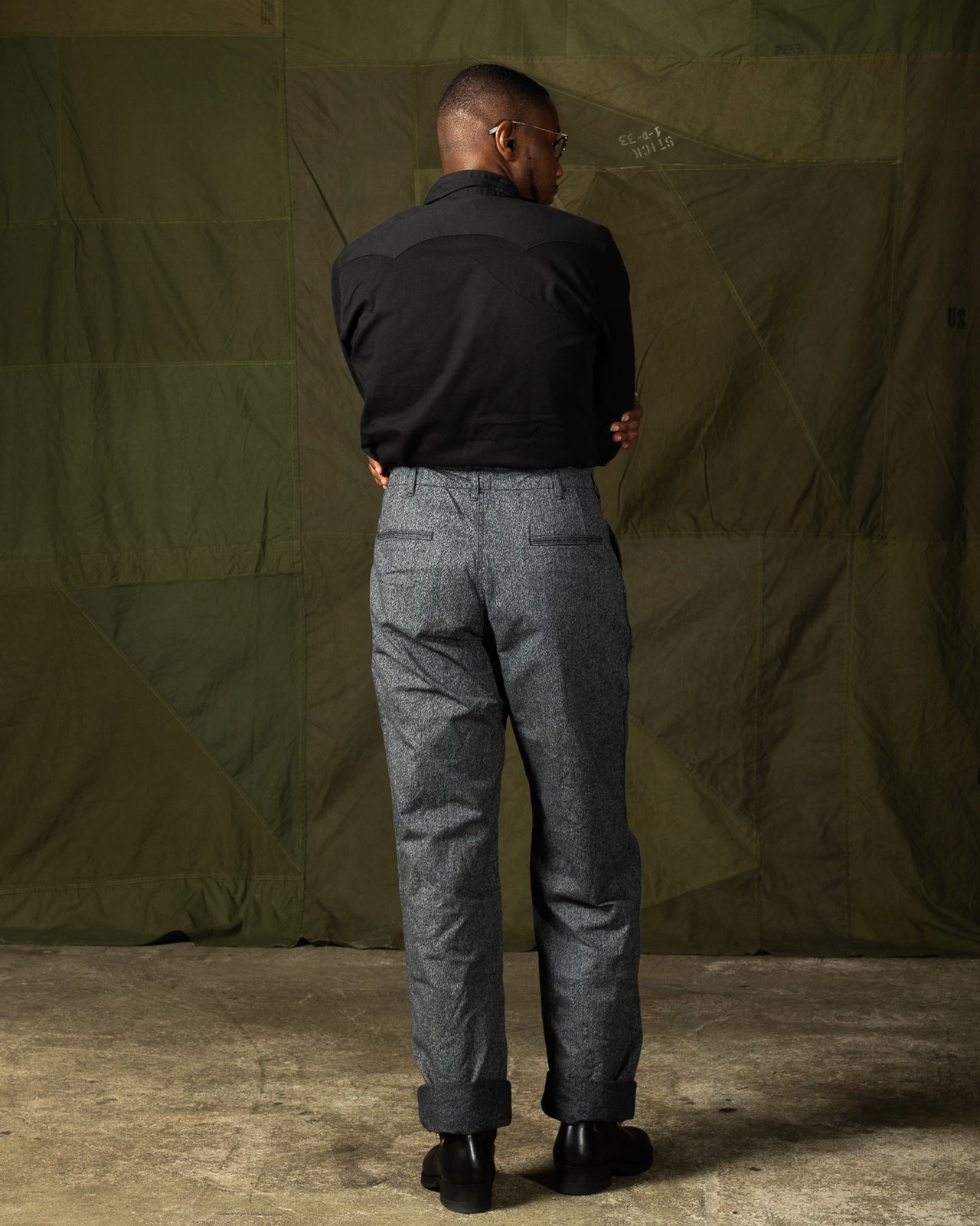 Bryceland's Co Army Chinos - Salt & Pepper (Washed) - Standard & Strange