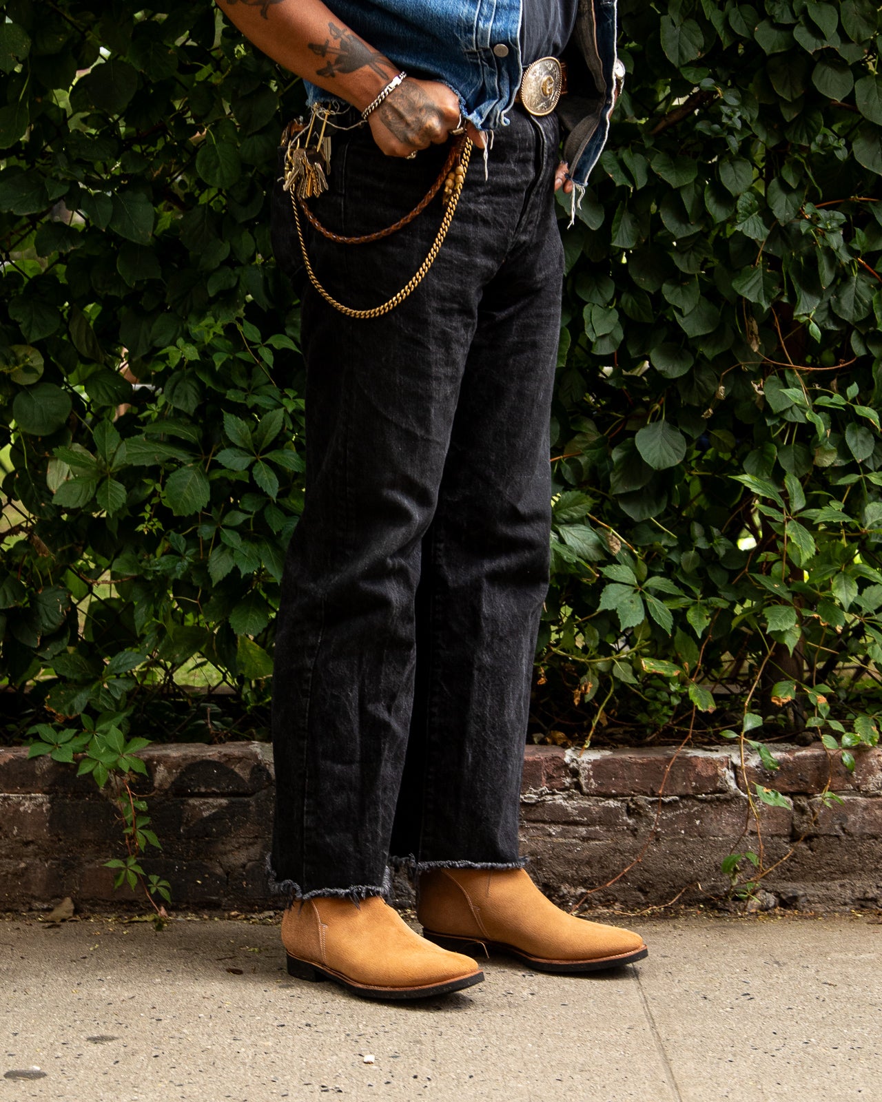 Clinch Boots Jodhpur Boot - Natural Gustave Roughout Cowhide - CN Wide Last - Standard & Strange