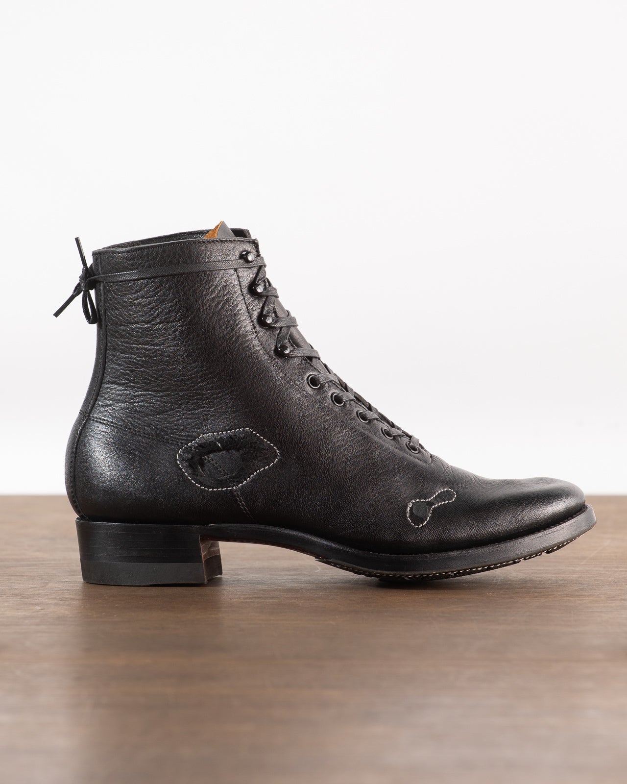 Clinch Boots DITWOL Milne Boots - Black Patchwork Deerskin - FR WIDE Last - Standard & Strange