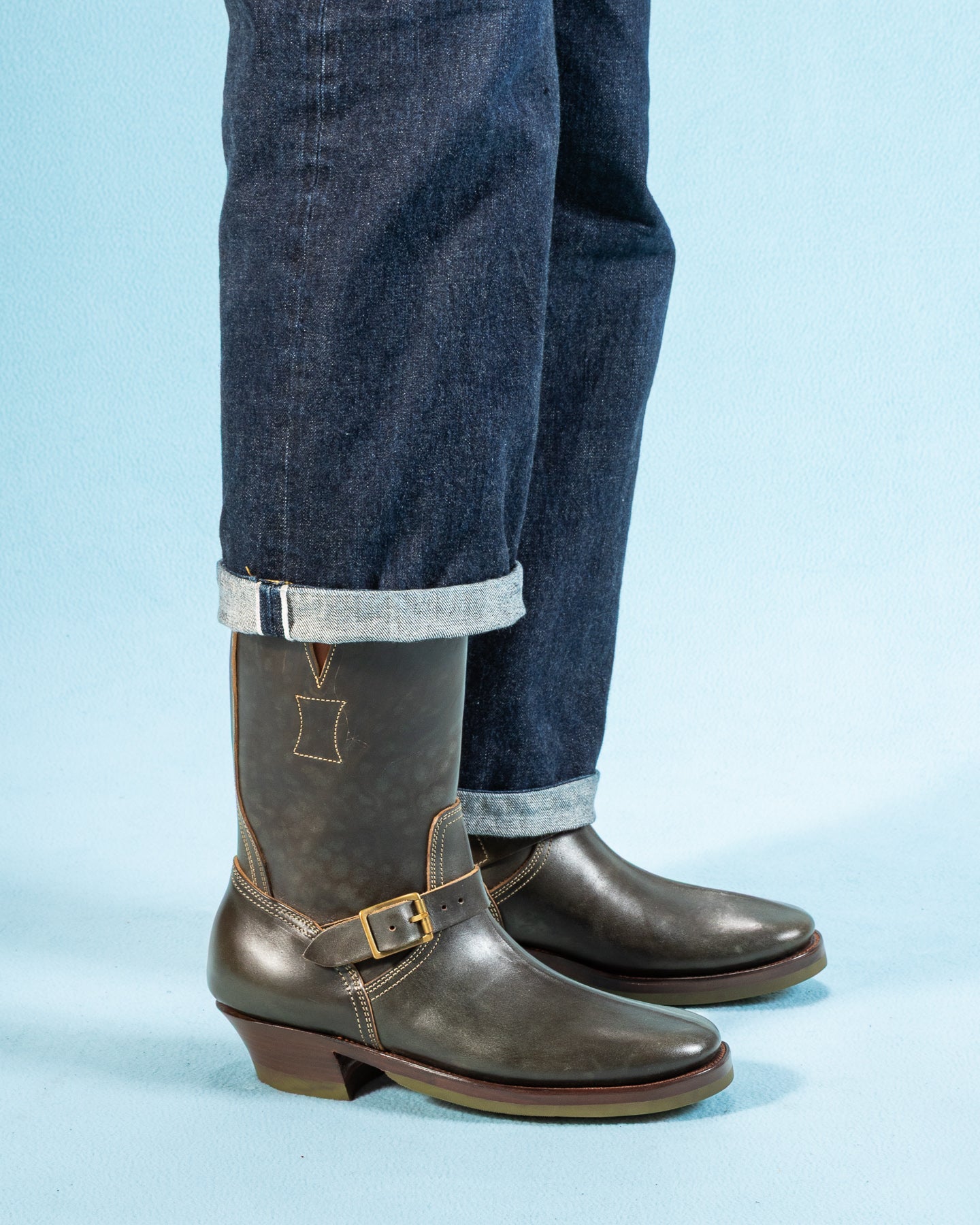 Clinch Boots Engineer Boots - Green Overdyed Horsebutt - CN Wide Last - Standard & Strange