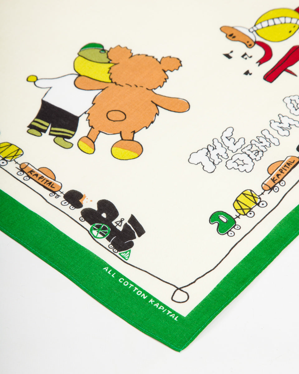 Kapital Color Bandanna (PECKISH RAINBOWY PARK) - Green - Standard & Strange