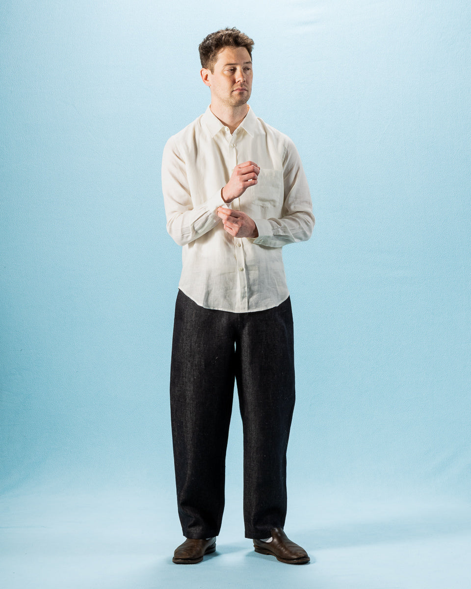 De Bonne Facture Essential Shirt - Off White Belgian Light Linen - Standard & Strange