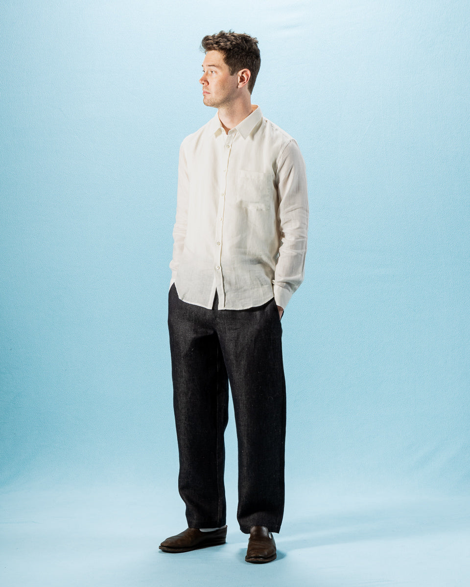 De Bonne Facture Essential Shirt - Off White Belgian Light Linen - Standard & Strange