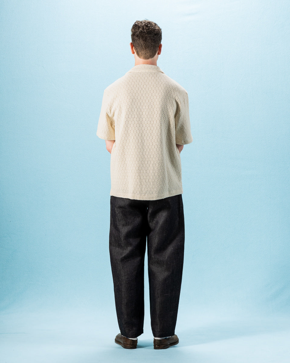 De Bonne Facture Holiday Shirt - Undyed Cotton Crochet Weave - Standard & Strange