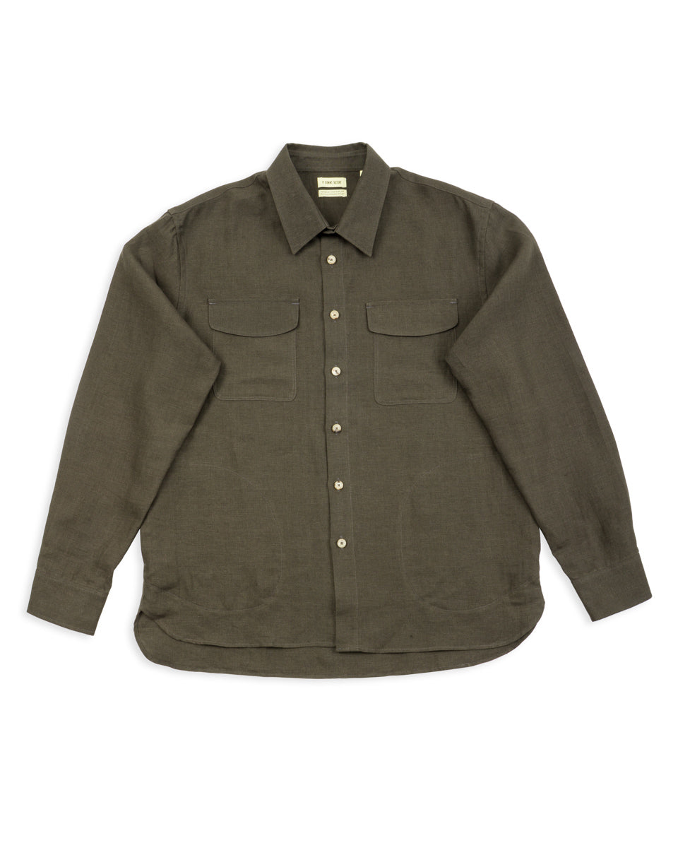 De Bonne Facture Two Pocket Overshirt - Arabica Belgian Linen - Standard & Strange