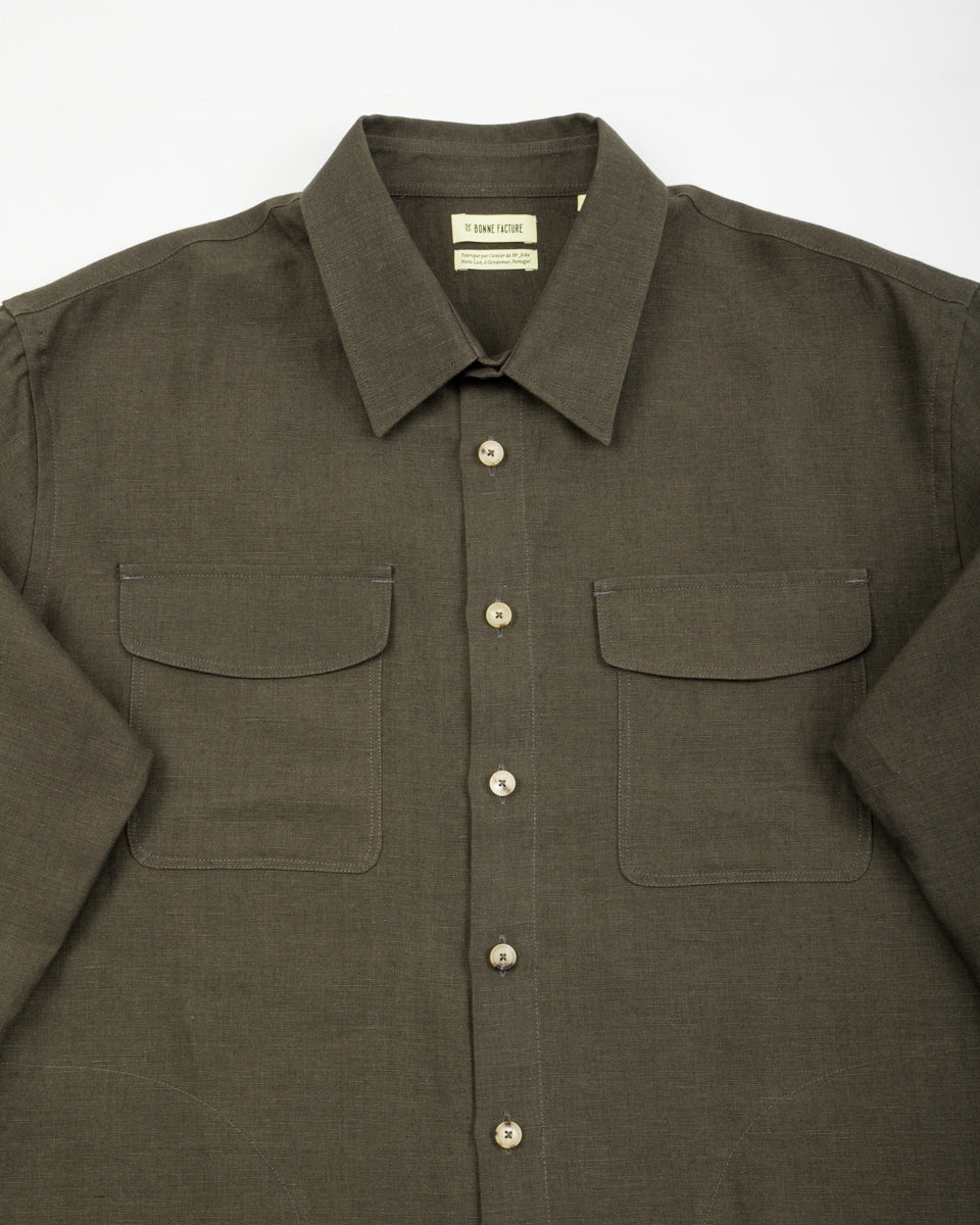 De Bonne Facture Two Pocket Overshirt - Arabica Belgian Linen - Standard & Strange