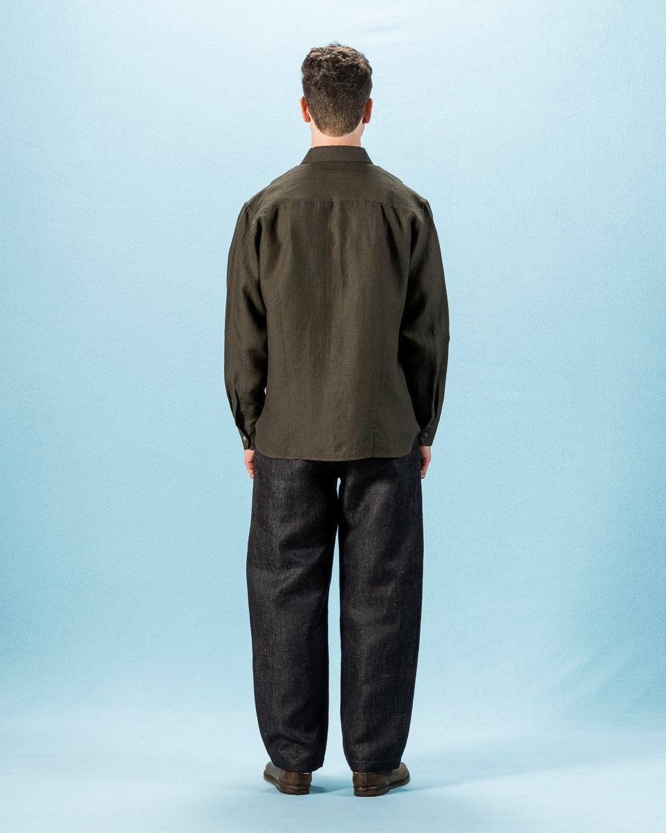 De Bonne Facture Two Pocket Overshirt - Arabica Belgian Linen - Standard & Strange