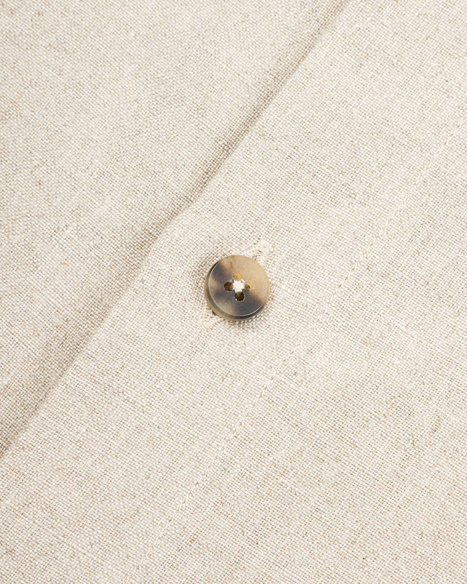 De Bonne Facture Two Pocket Overshirt - Undyed Flax Belgian Linen - Standard & Strange