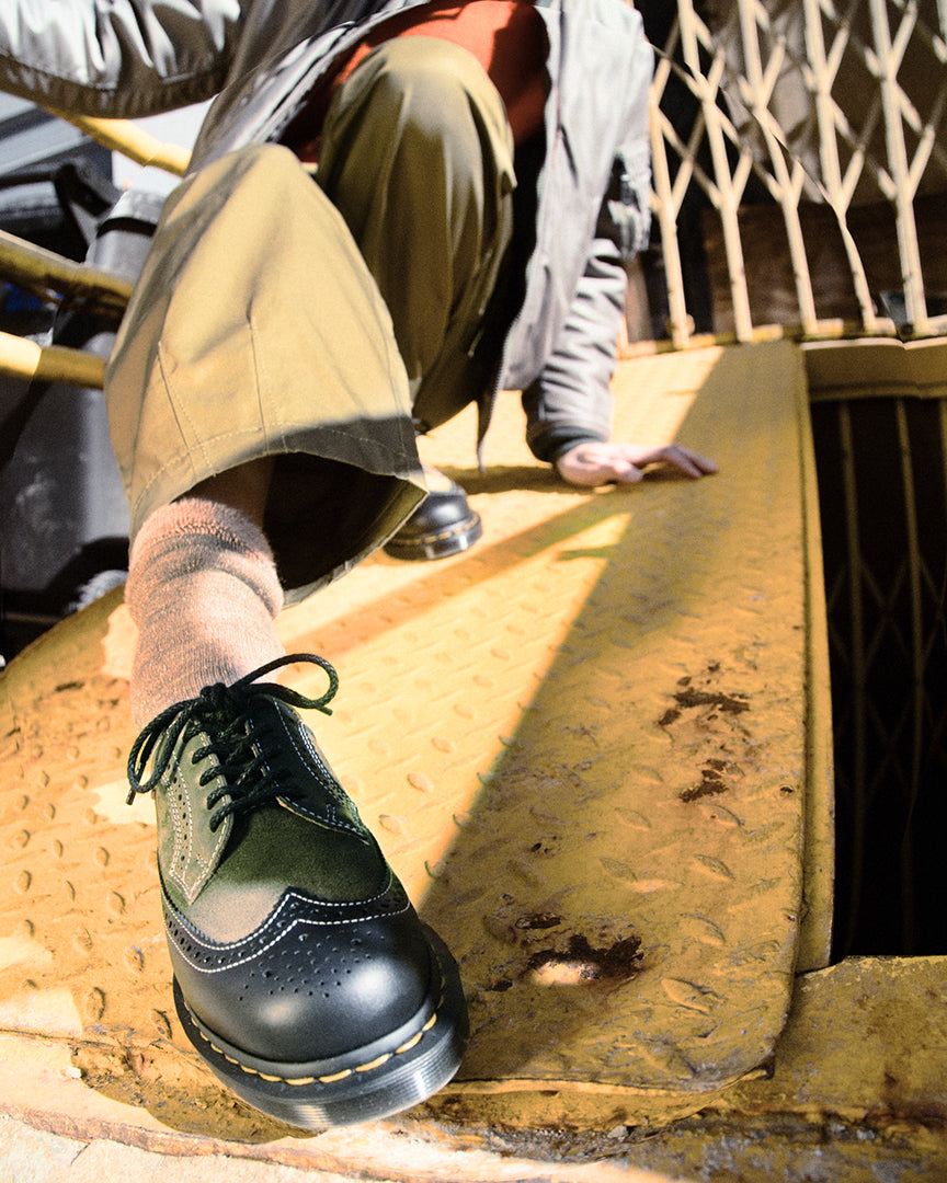 Dr. Martens 3989 Brogue Shoes - Green Multi Leather - Standard & Strange